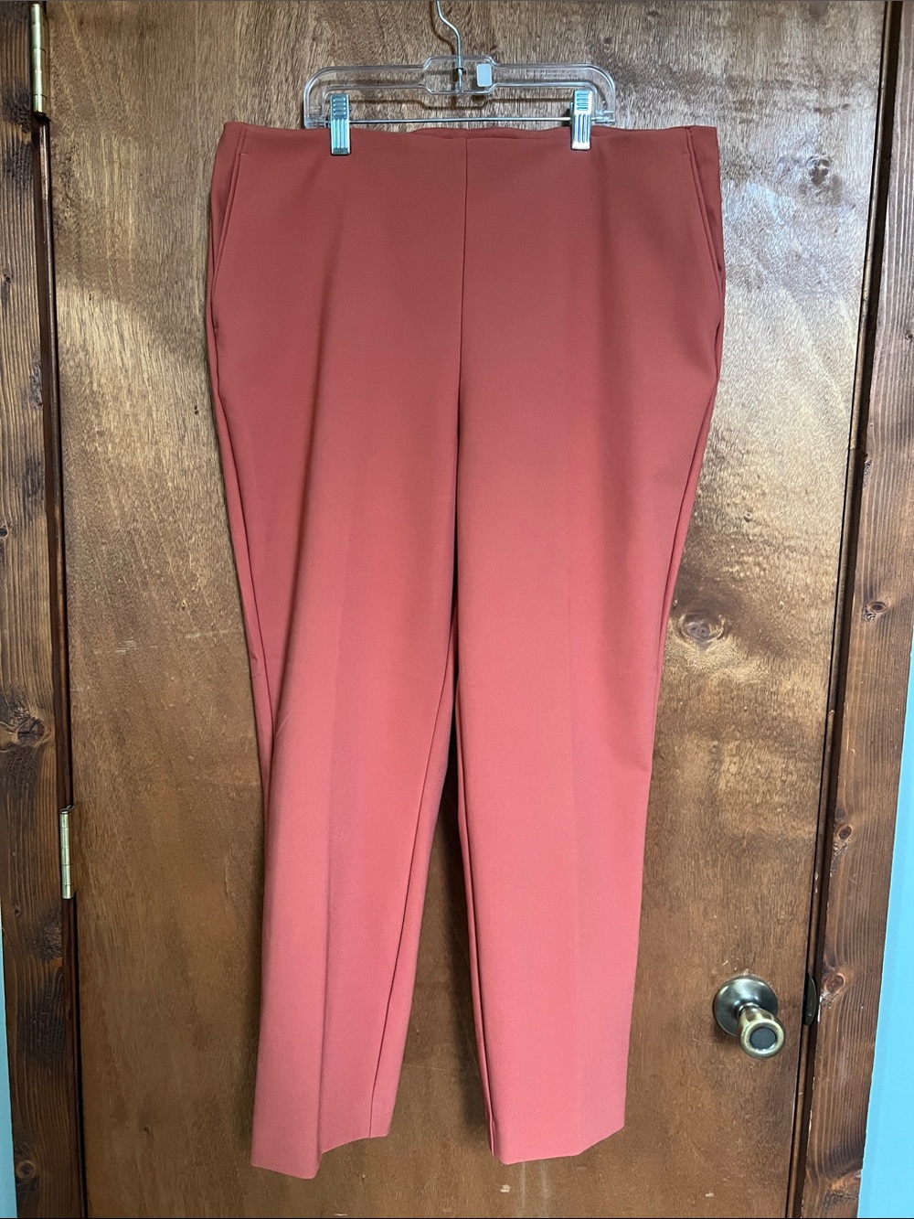 Rachel Zoe Cropped Straight-Leg Pants in Terracotta